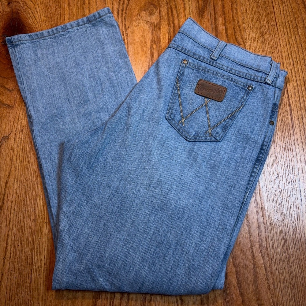 Wrangler Jeans Men's‎ 38x34 Fits 38x33 Blue Retro Relaxed Boot Western Denim